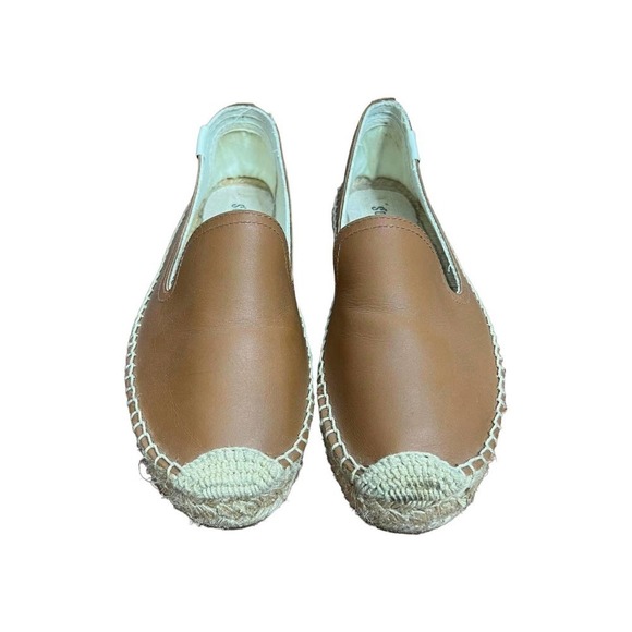 Soludos Espadrille Flats Tan Nude Leather Slip On Size 6 - Picture 3 of 6